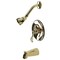 Kingston Brass Tub and Shower Faucet, 3, Wall Mount, Polished Brass KB8632DFL - alternate 1